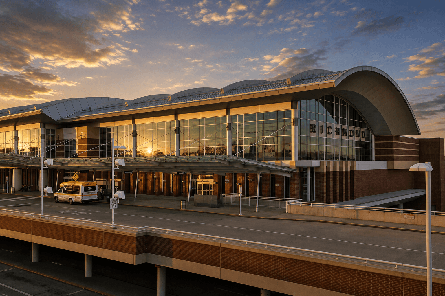 RICHMOND INTERNATIONAL AIRPORT AT SUNSET
